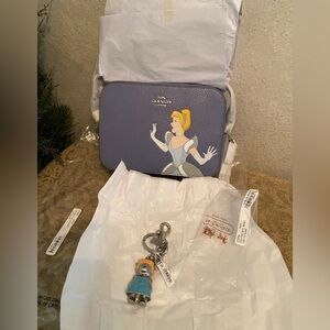 Coach Disney X Cinderella Bag & Charm NWT